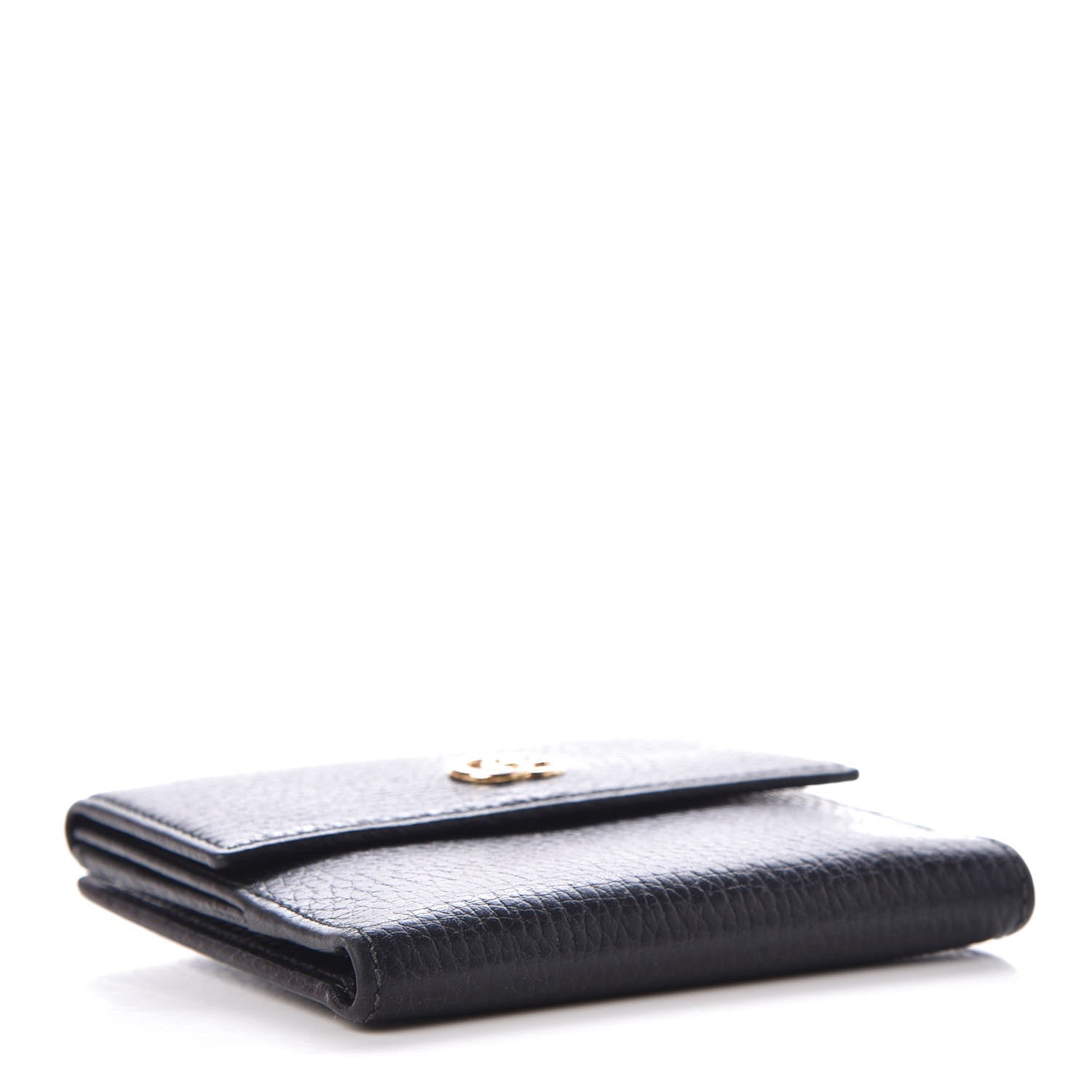 Gucci Dollar Calfskin Double G French Flap Wallet Black 4 of 8