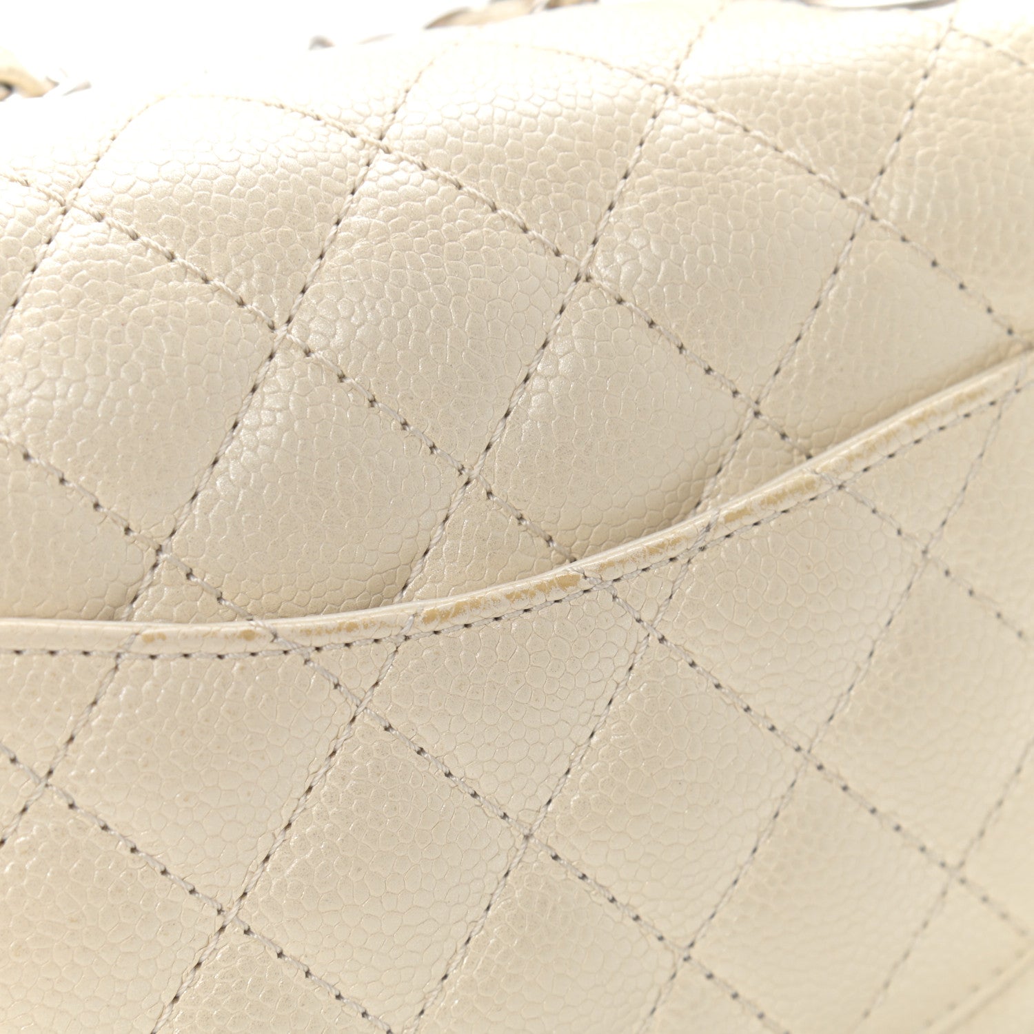 Chanel Iridescent Caviar Quilted Mini Square Flap White 10 of 10