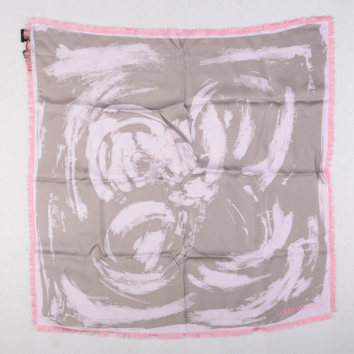 Louis Vuitton Silk Arty Flower Square Scarf Rose 2 of 5
