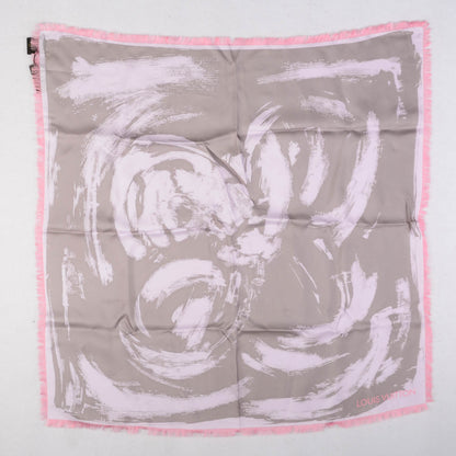 Louis Vuitton Silk Arty Flower Square Scarf Rose 2 of 5