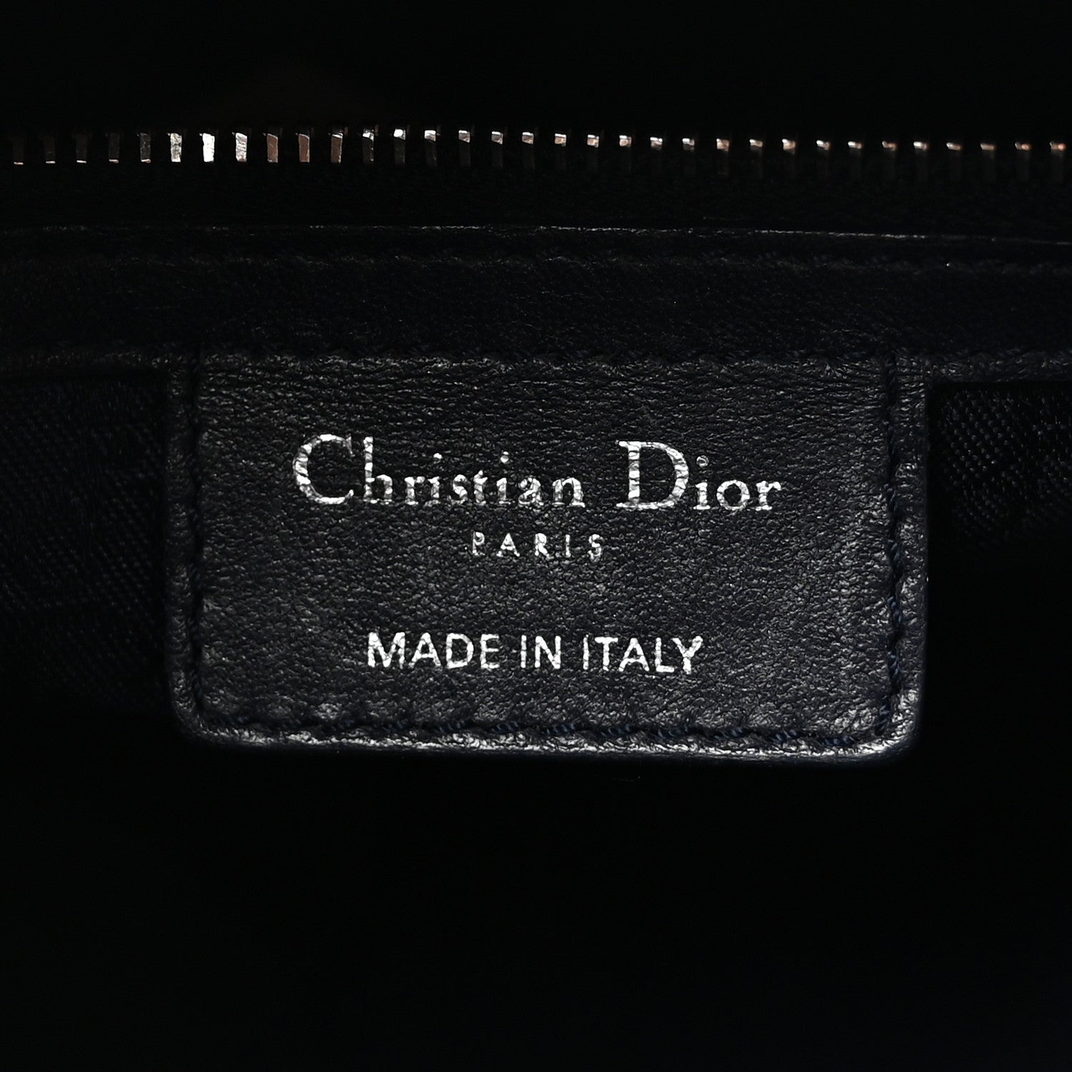 Christian Dior Lambskin Cannage Large Lady Dior Navy Blue 6 of 10