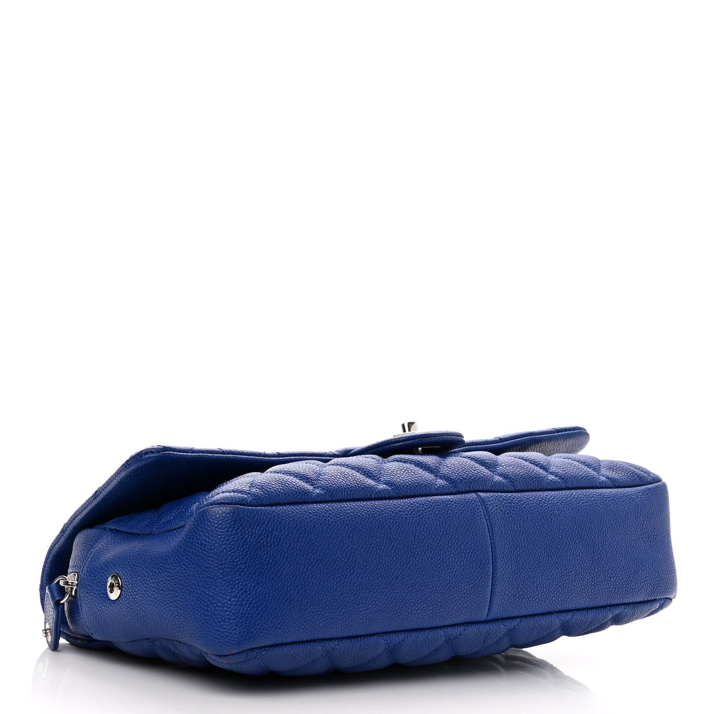 Caviar Quilted Jumbo Easy Flap Blue