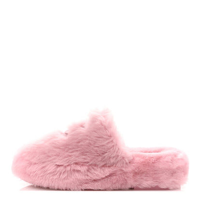 Chanel Shearling CC Flat Mules 37 Pink 1 of 19