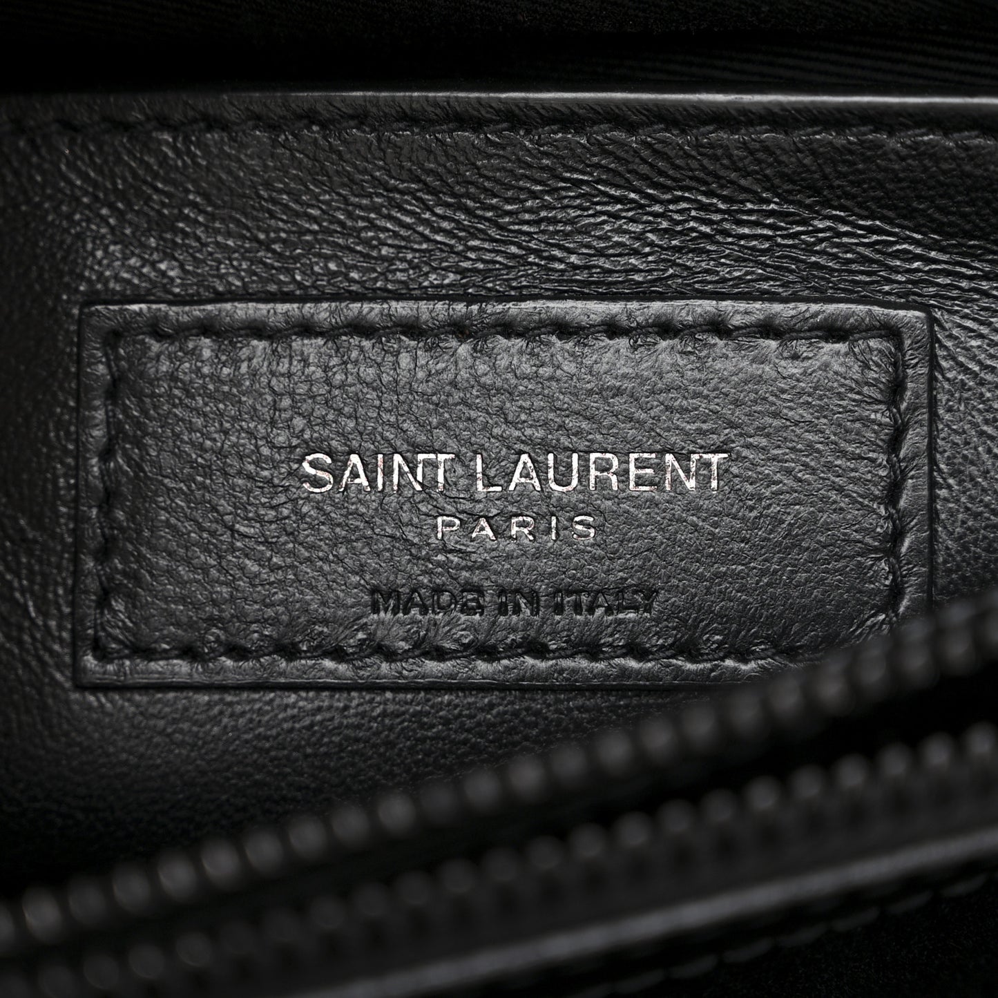 Calfskin Y Quilted Monogram Monochrome Small Loulou Chain Satchel Black
