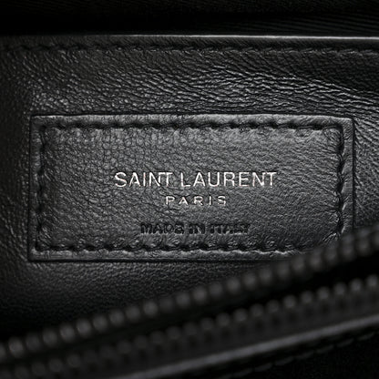 Saint Laurent Calfskin Y Quilted Monogram Monochrome Small Loulou Chain Satchel Black 6 of 11