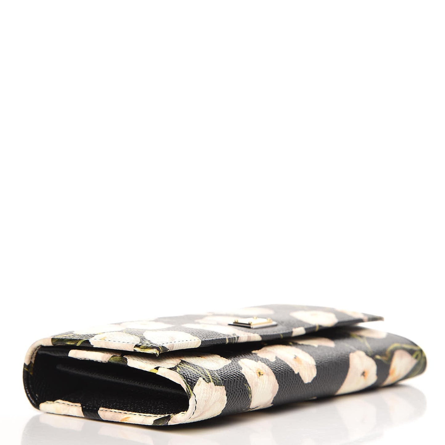 Dauphine Tulip Print Continental Wallet Black