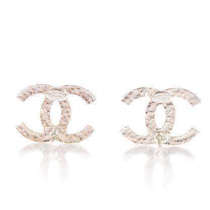 Chanel Enamel CC Earrings Black Silver 3 of 4