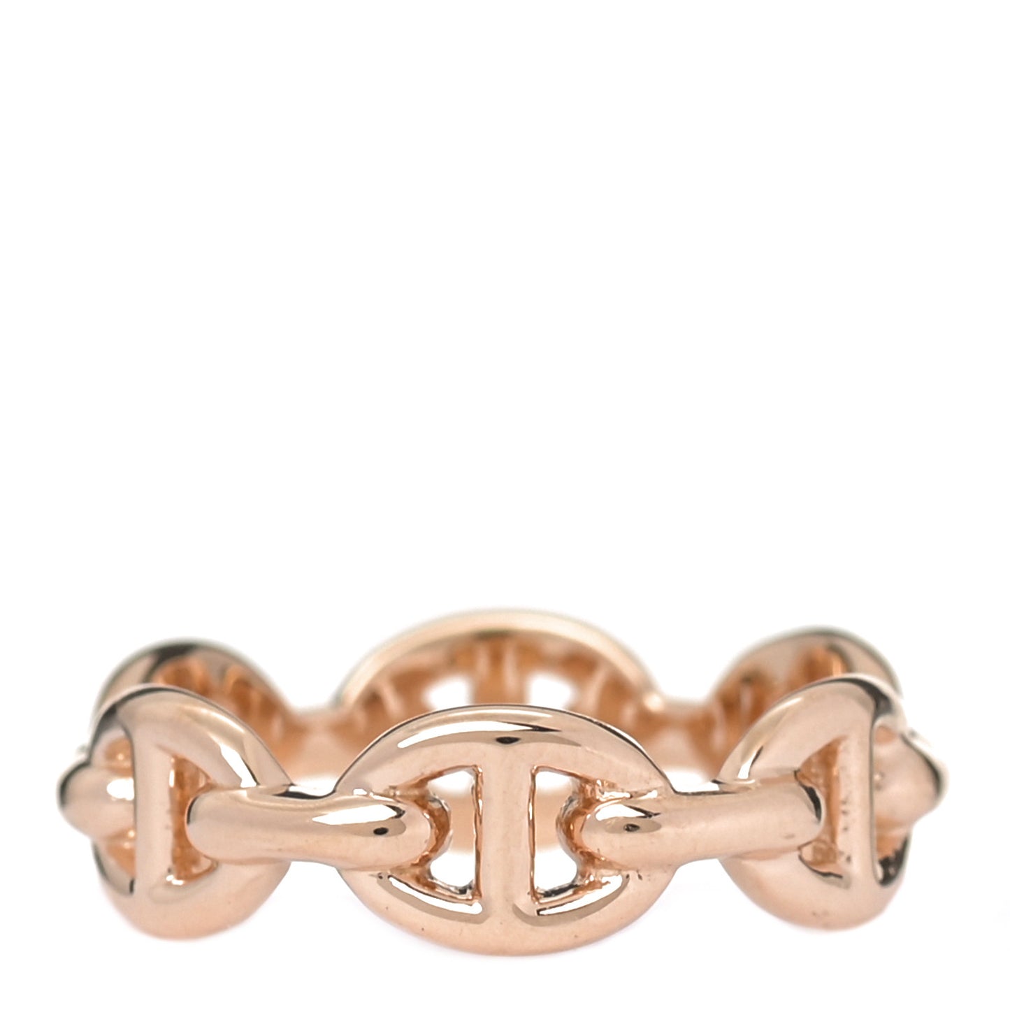 18K Rose Gold PM Chaine D'Ancre Enchainee Ring 51 5.75