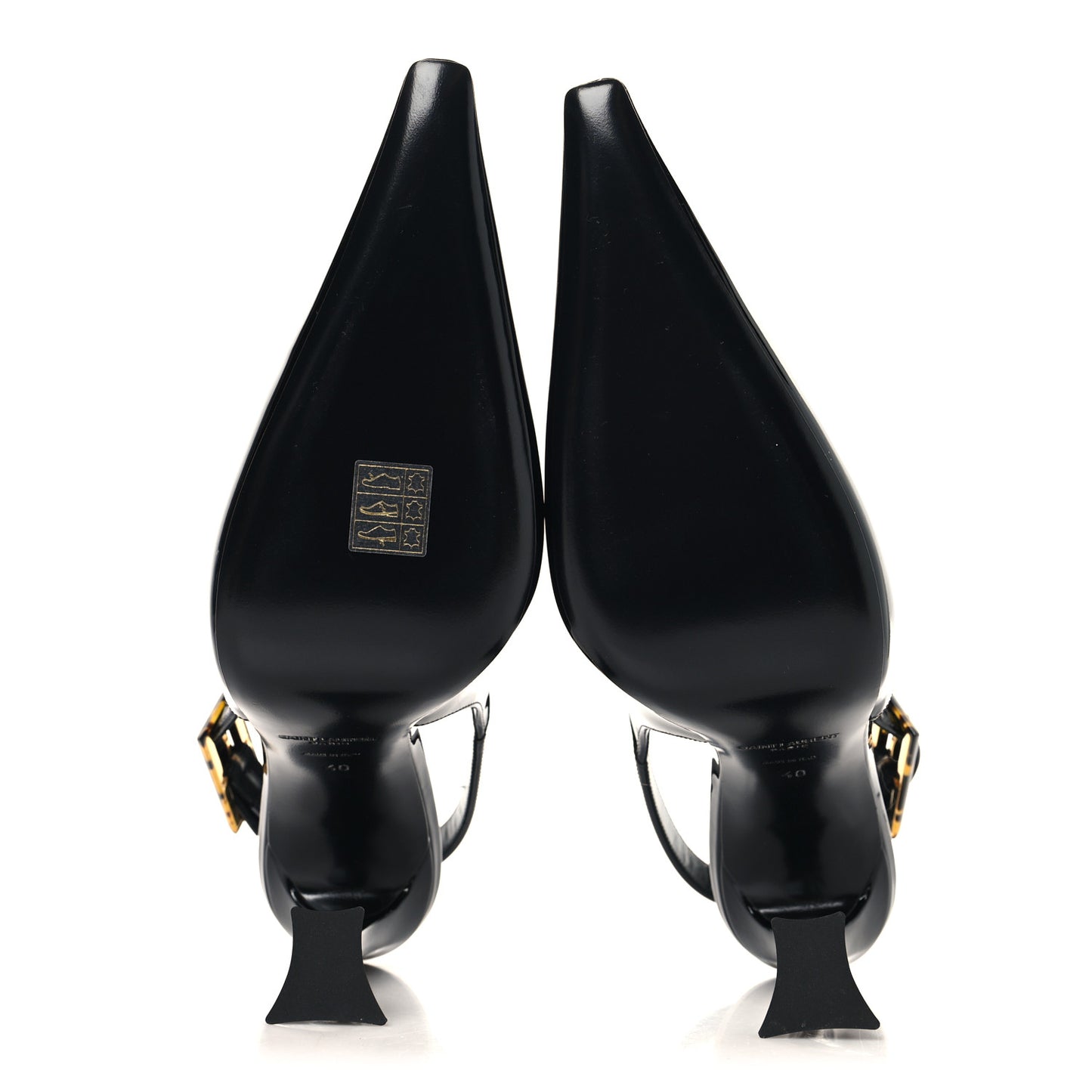 Vernice Gloss Dune 110 Slingback Pumps 40 Black