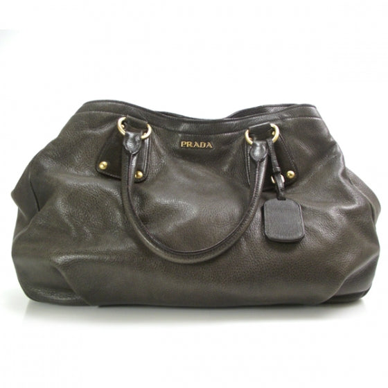 Prada Cervo Deerskin Bauletto Brown 1 of 12