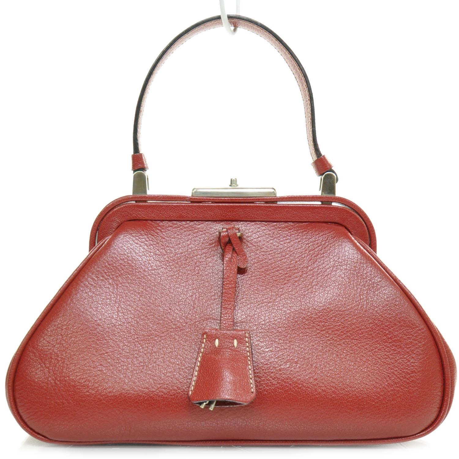 Prada Goatskin Cerniera Doctor Bag Rubino 1 of 8