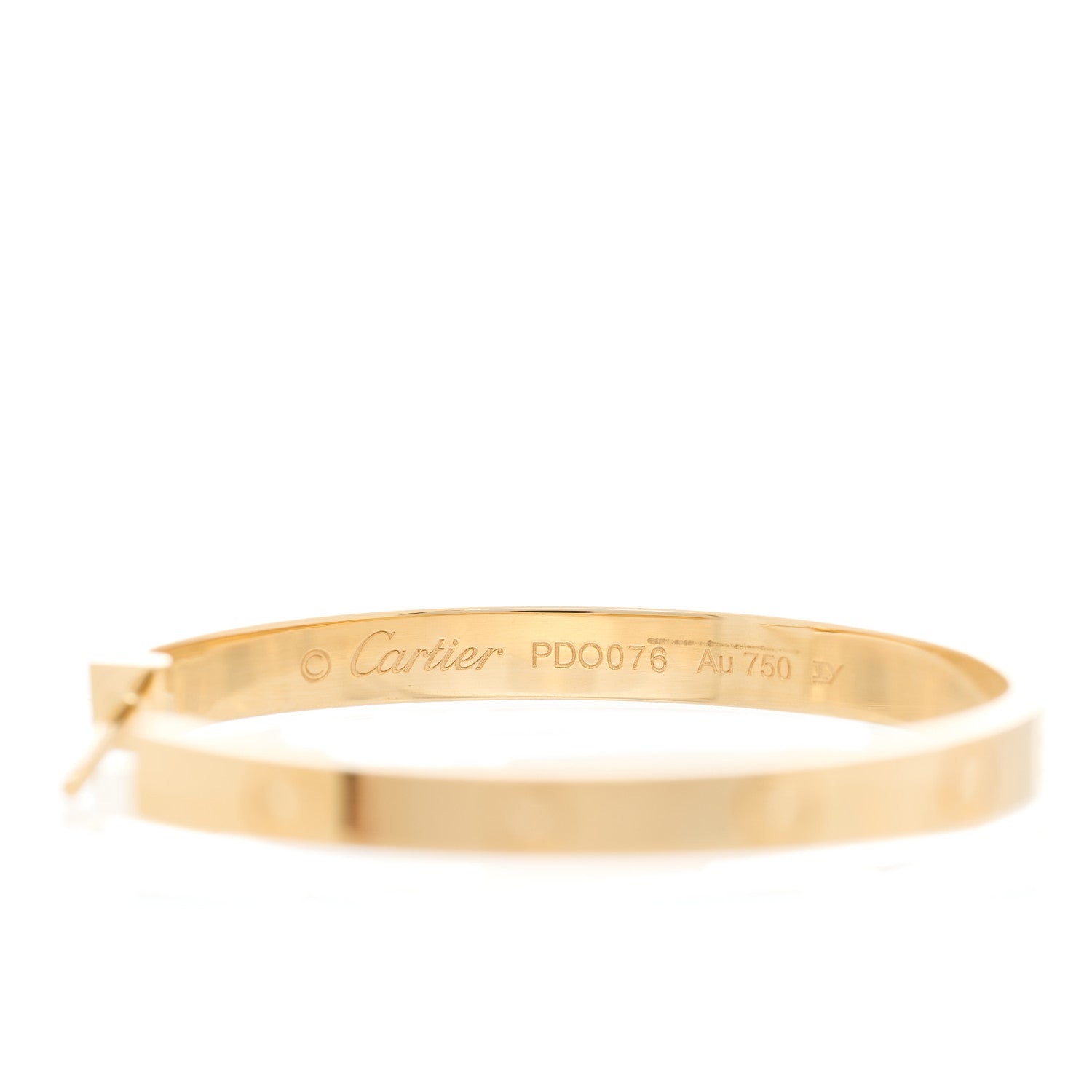 Cartier 18K Yellow Gold Large LOVE Hoop Earrings 3 of 5