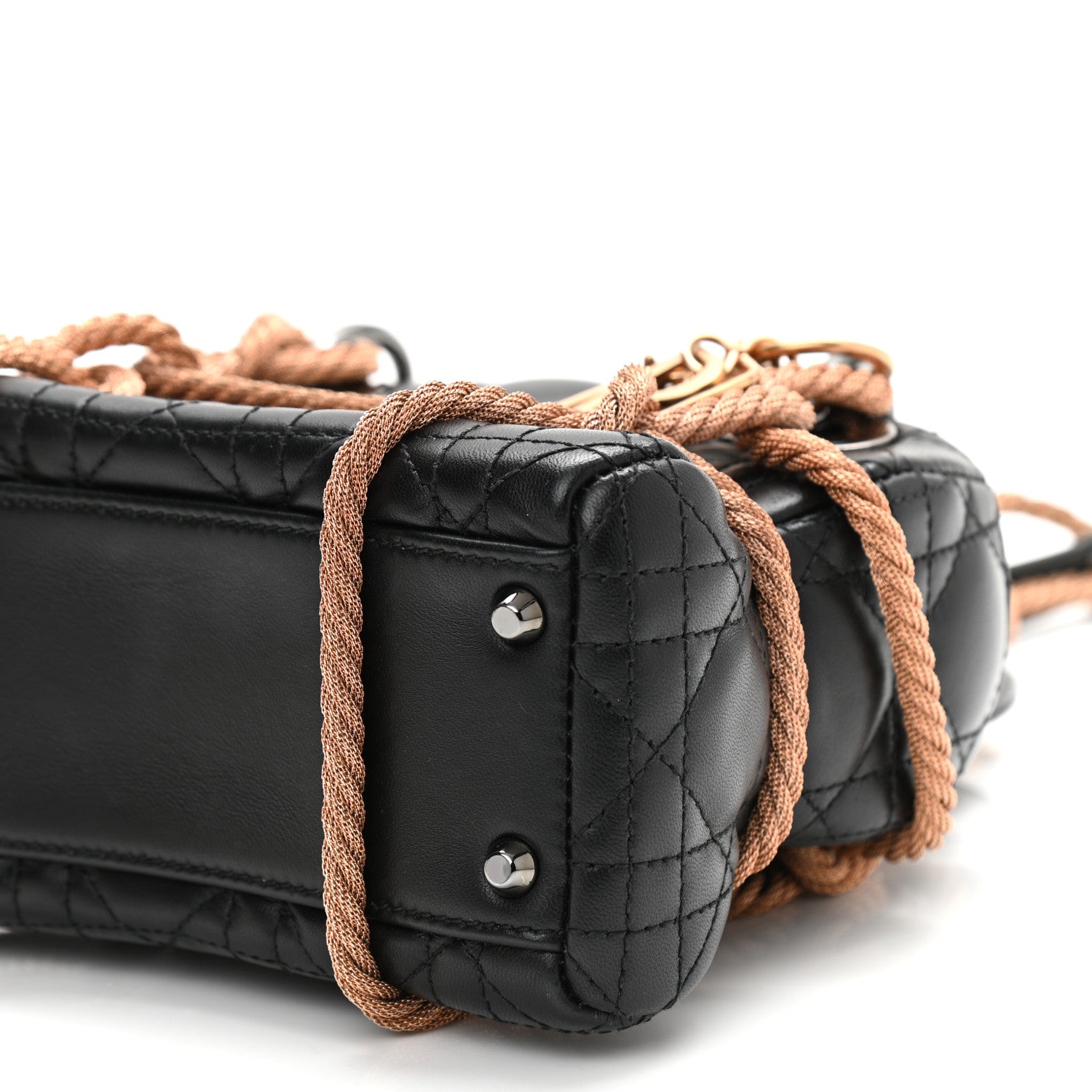 Christian Dior Lambskin Cannage Mini Morgane Tschiember Lady Dior Black 9 of 10
