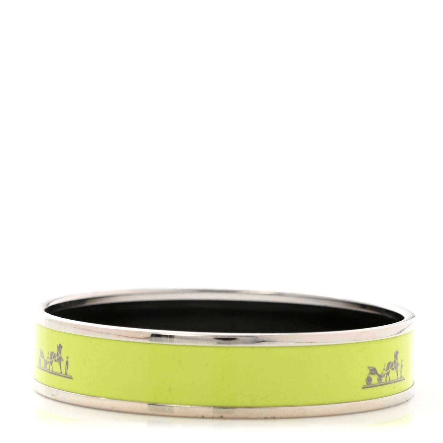 Enamel Printed Medium Caleche Bracelet 62 Lime