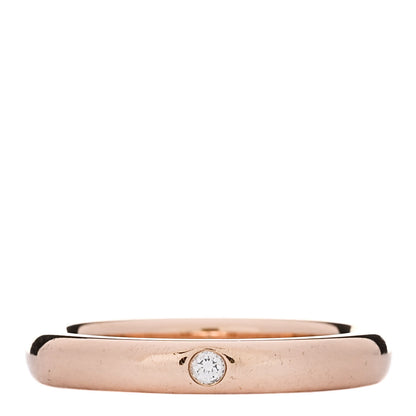 Tiffany 18K Rose Gold Diamond 3mm Elsa Peretti Band Ring 47 4.25 1 of 5