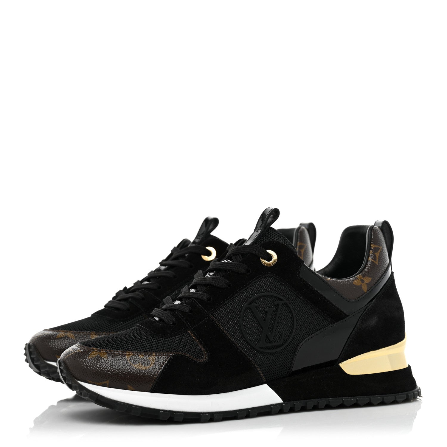 Louis Vuitton Suede Monogram Run Away Sneakers 39.5 Black 3 of 10