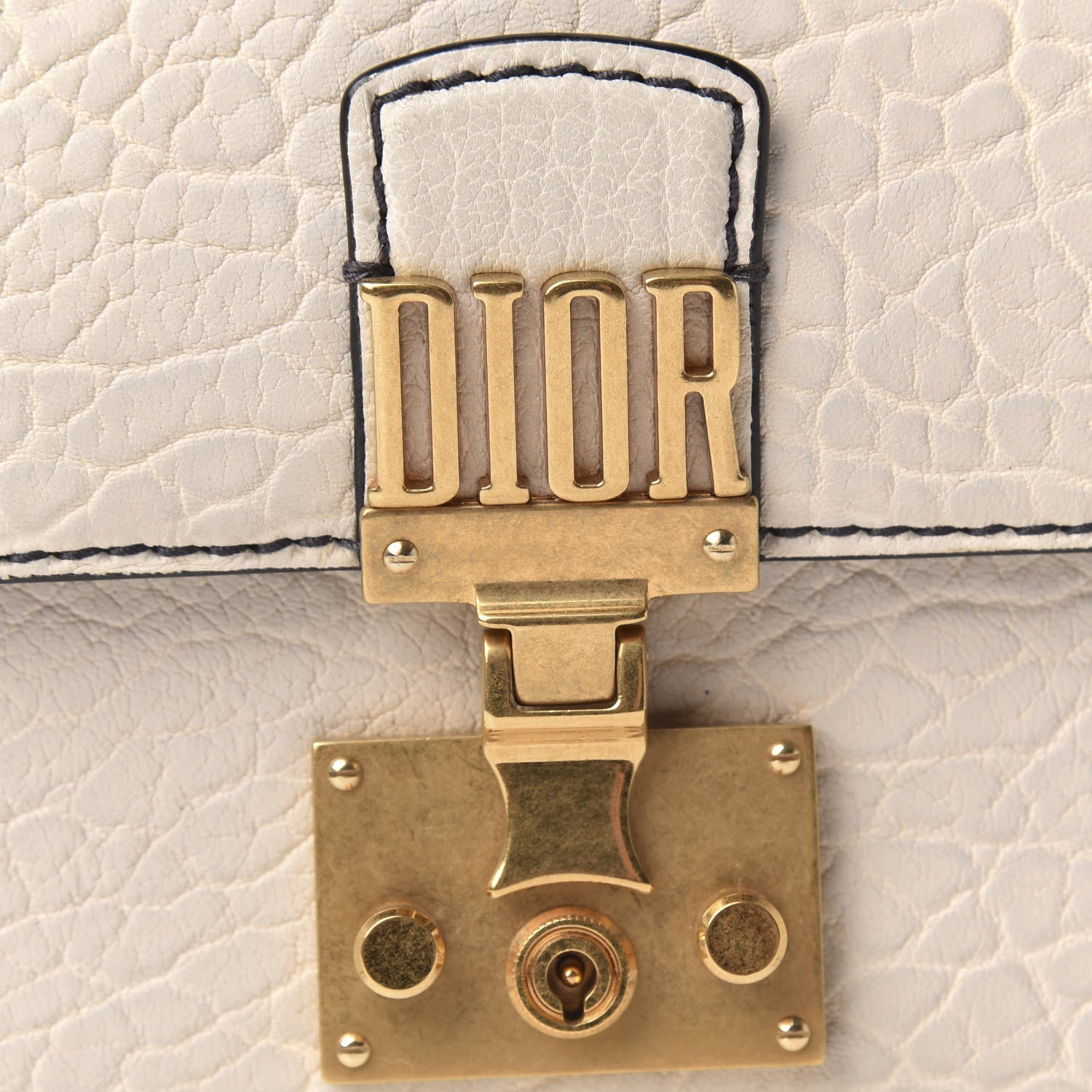 Christian Dior Canyon Grained Lambskin Small Dioraddict Flap Bag Ivory 10 of 10