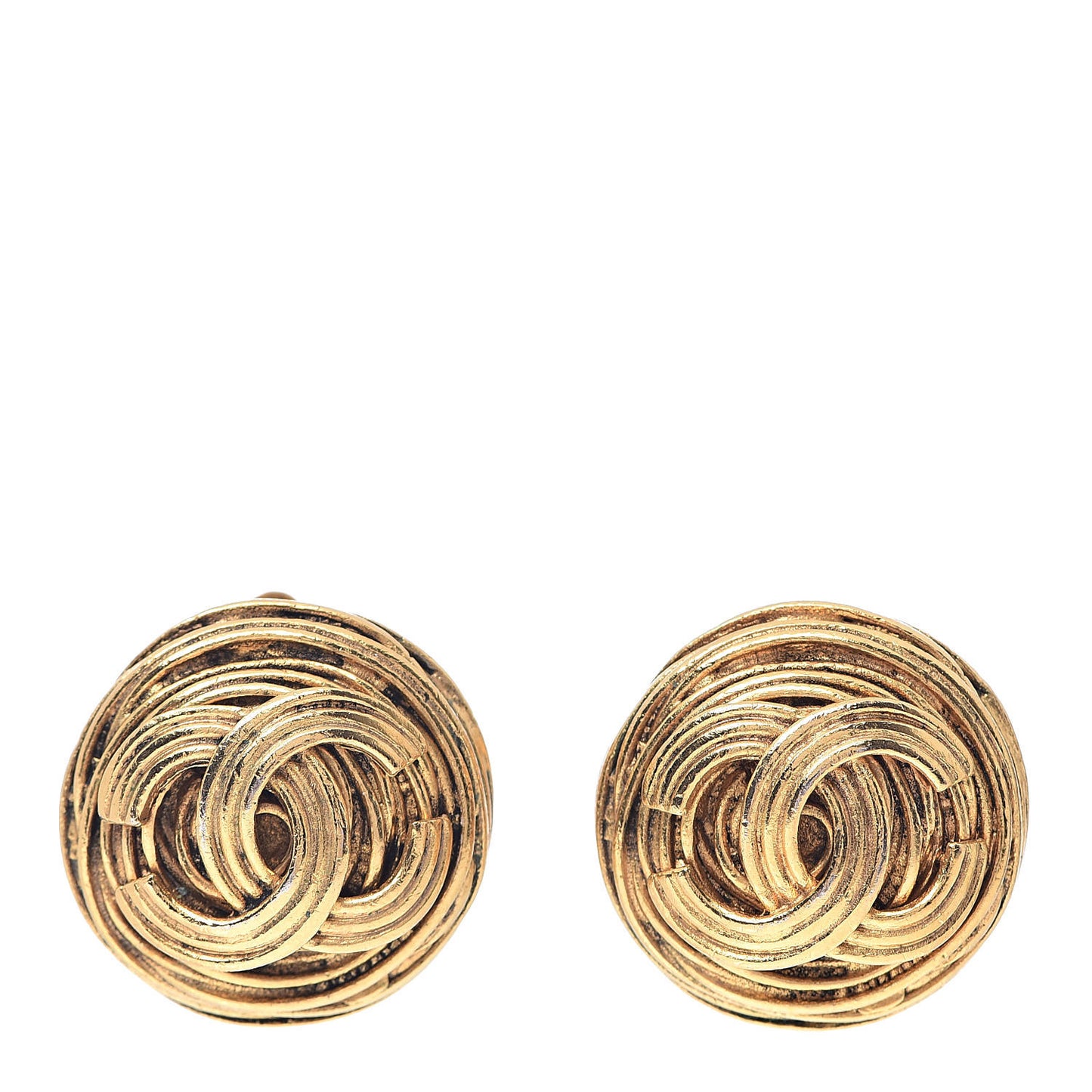 CC Clip On Earrings Gold