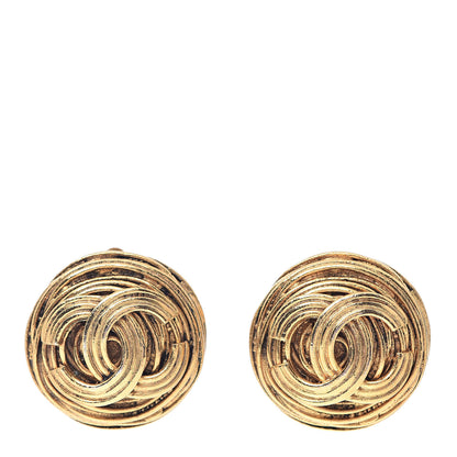 Chanel CC Clip On Earrings Gold 1 of 5