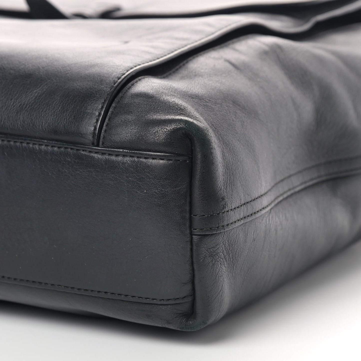 Calfskin Front Pocket Tote Black