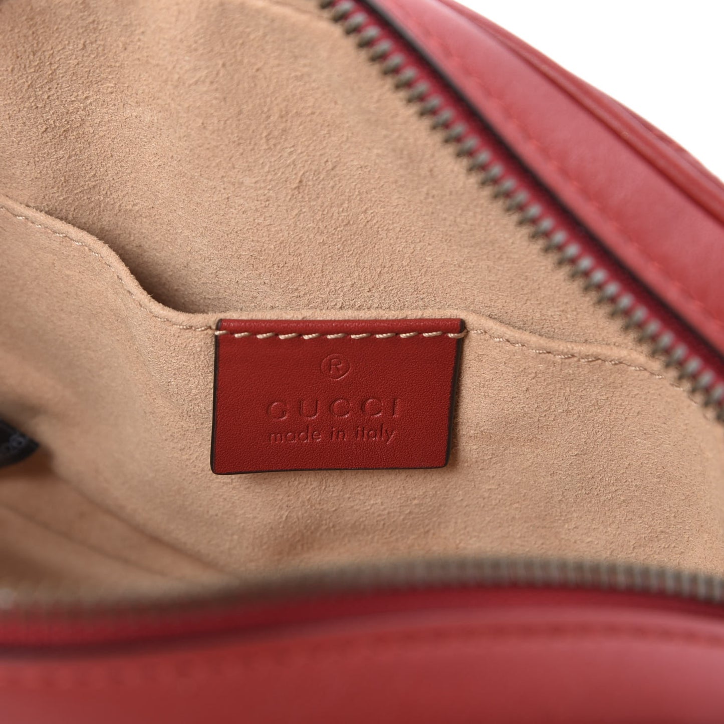 Calfskin Matelasse GG Marmont Belt Bag 95 38 Hibiscus Red