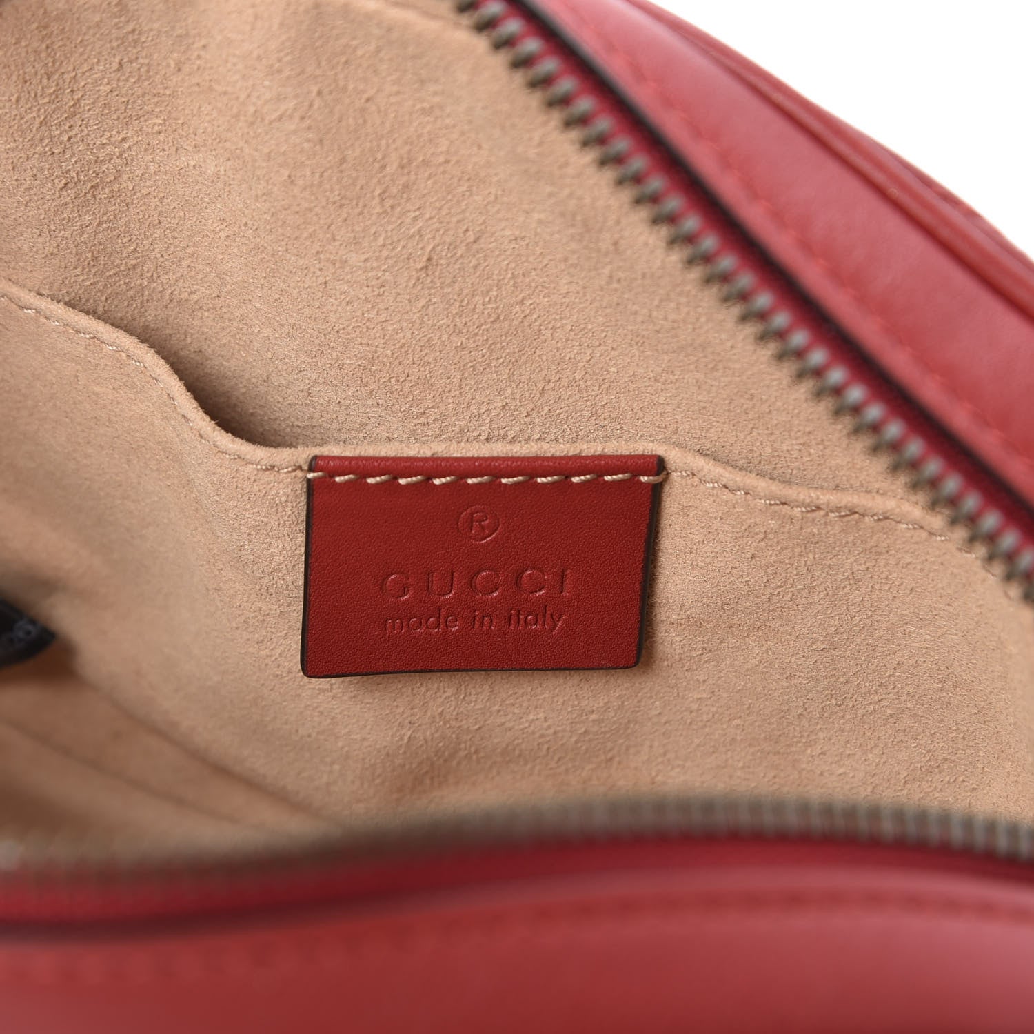 Gucci Calfskin Matelasse GG Marmont Belt Bag 95 38 Hibiscus Red 12 of 14
