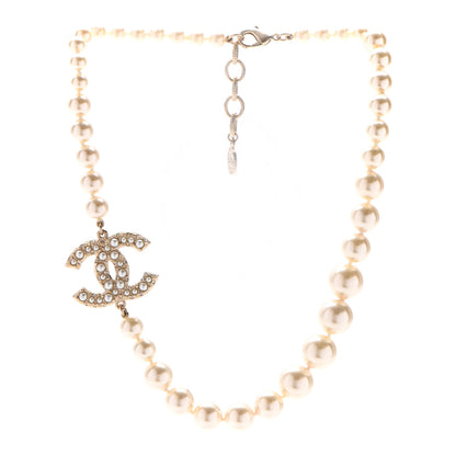 Chanel Pearl CC 100th Anniversary Necklace Light Gold 3 of 6
