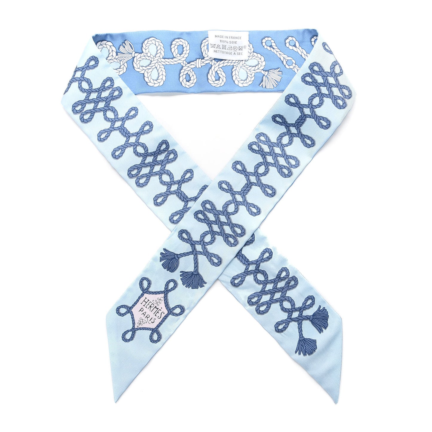 Silk Galons Et Brandebourg Twilly Ciel Ocean White