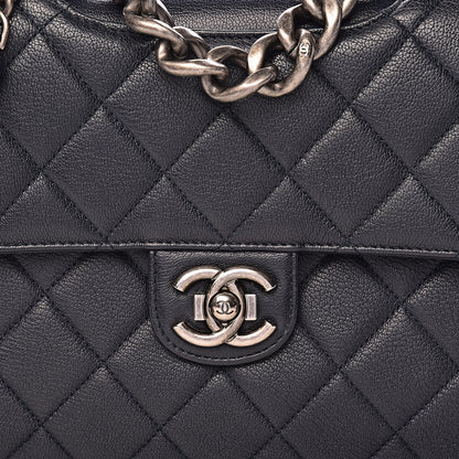 Chanel Goatskin Quilted Large Perfect Edge Flap Navy 20 of 20