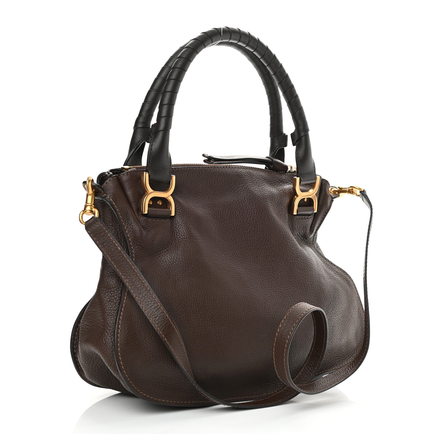 Chloe Calfskin Medium Marcie Satchel Coffee Shot 2 of 9