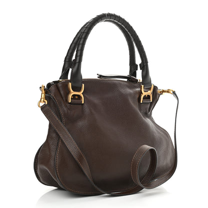 Chloe Calfskin Medium Marcie Satchel Coffee Shot 2 of 9