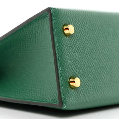 Hermes Epsom Mini Kelly Sellier 20 Vert Vertigo 10 of 12