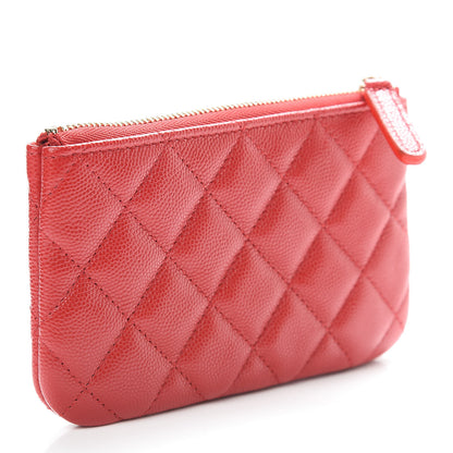 Chanel Caviar Quilted Small Cosmetic Case Red 3 of 8