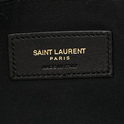 Saint Laurent Calfskin Crocodile Embossed Tablet Pouch Crema Soft 6 of 11