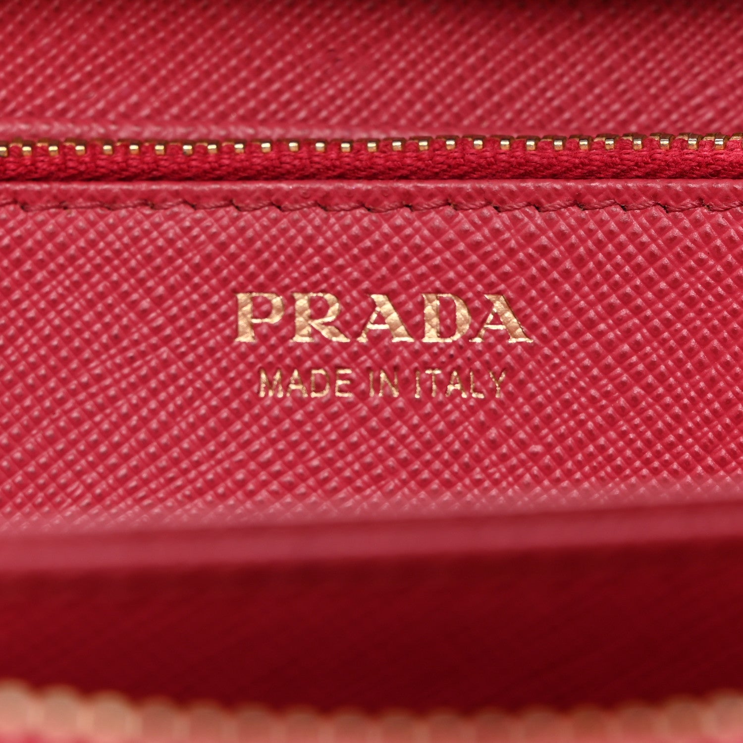 Prada Saffiano Fiocco Bow Zip Around Wallet Peonia 6 of 13
