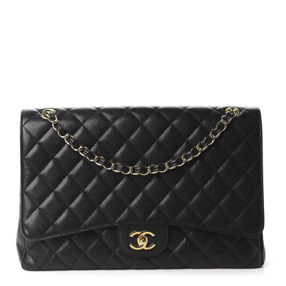 Chanel Caviar Quilted Maxi Single Flap Black 1 of 10