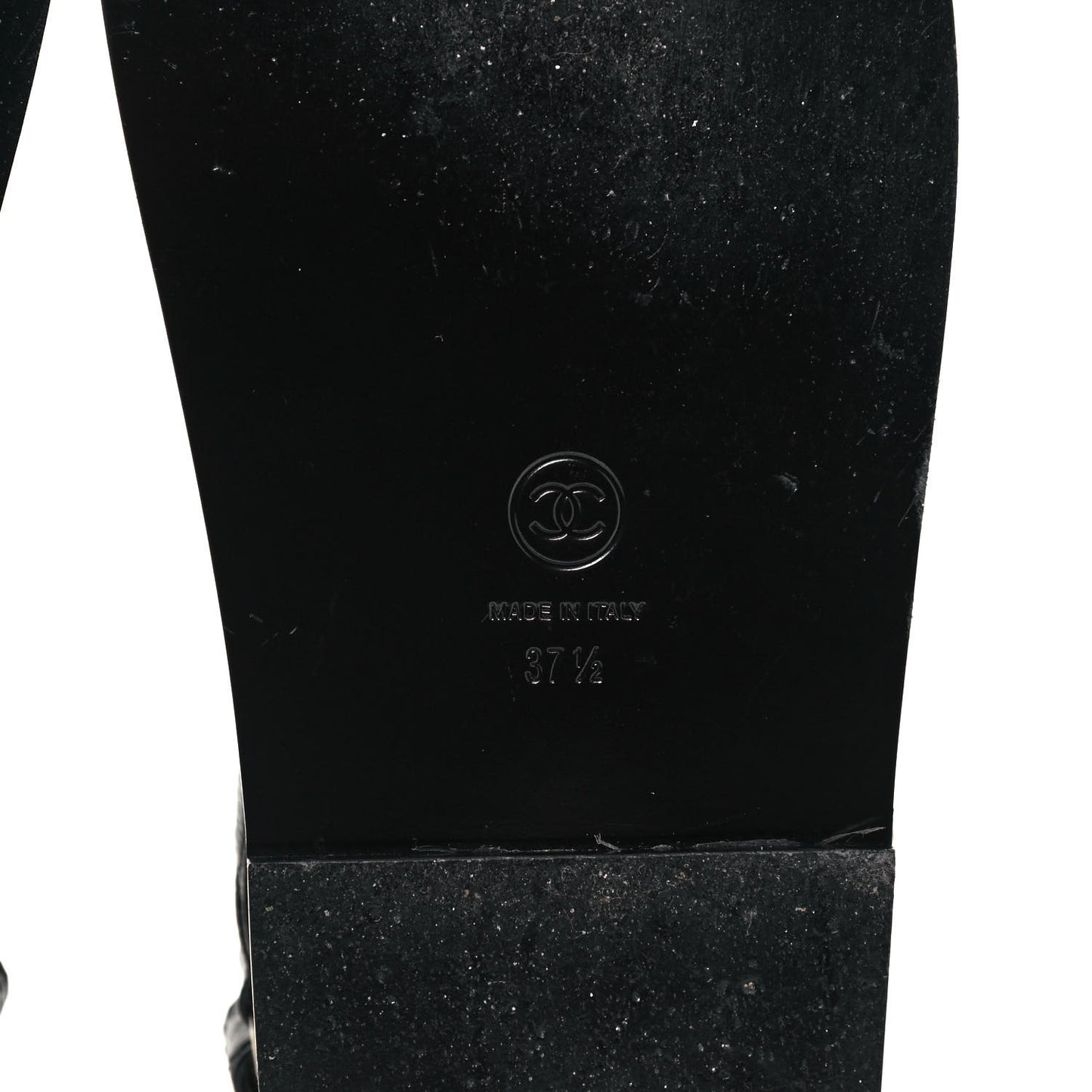 Grained Calfskin Velcro Dad Sandals 37.5 Black
