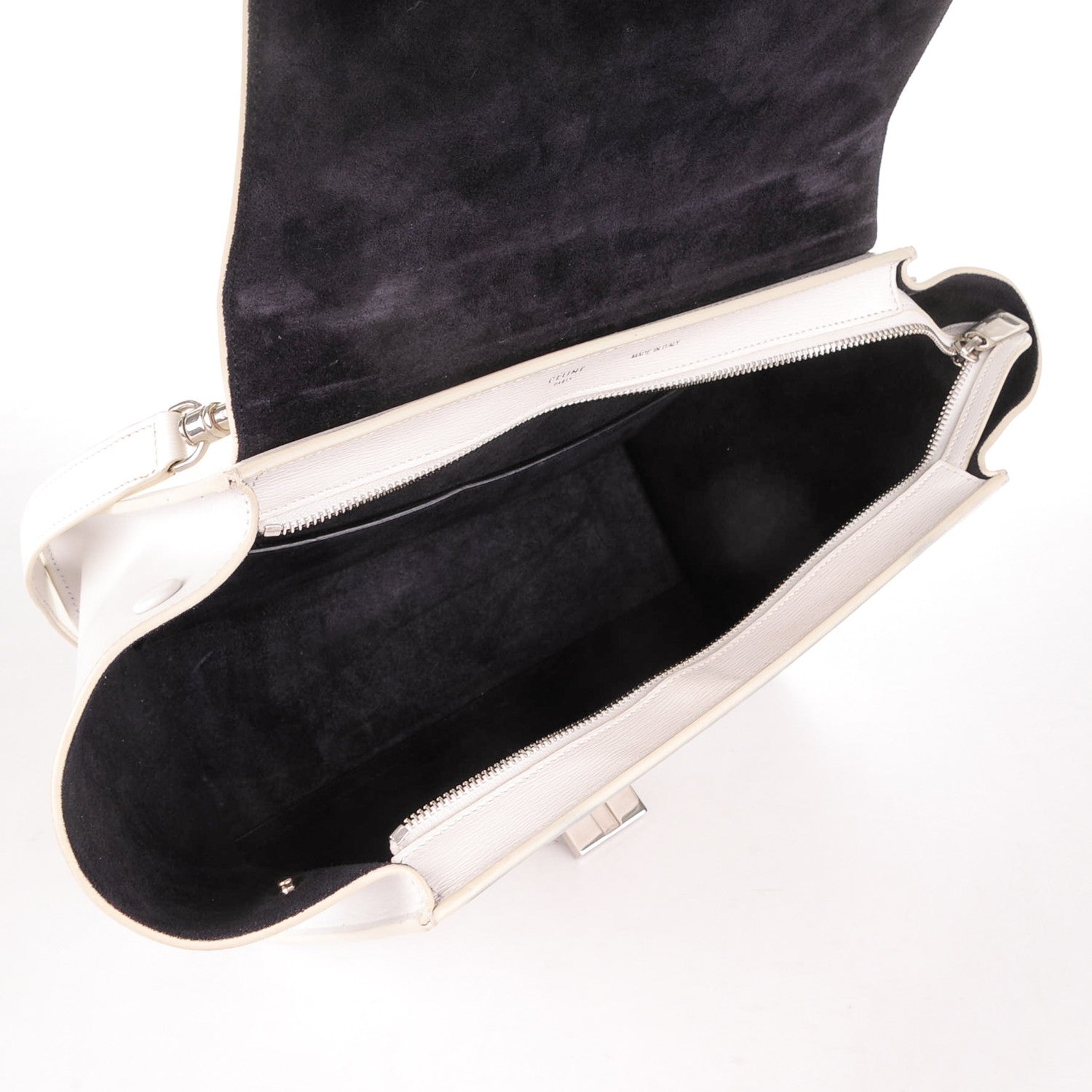 Celine Liege Calfskin Small Trapeze White 6 of 7