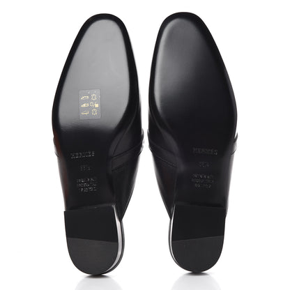 Hermes Goatskin Oz Mules 38.5 Black 5 of 8