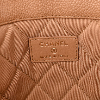 Chanel Caviar Quilted Medium Golden Class Pouch Beige 6 of 10