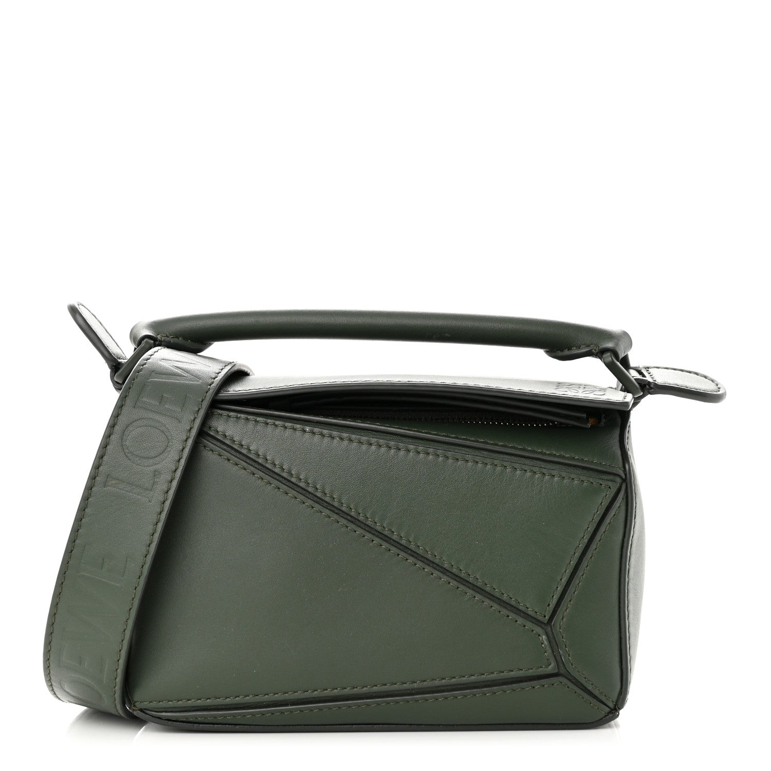 Loewe Satin Calfskin Mini Puzzle Bag Vintage Khaki 1 of 12