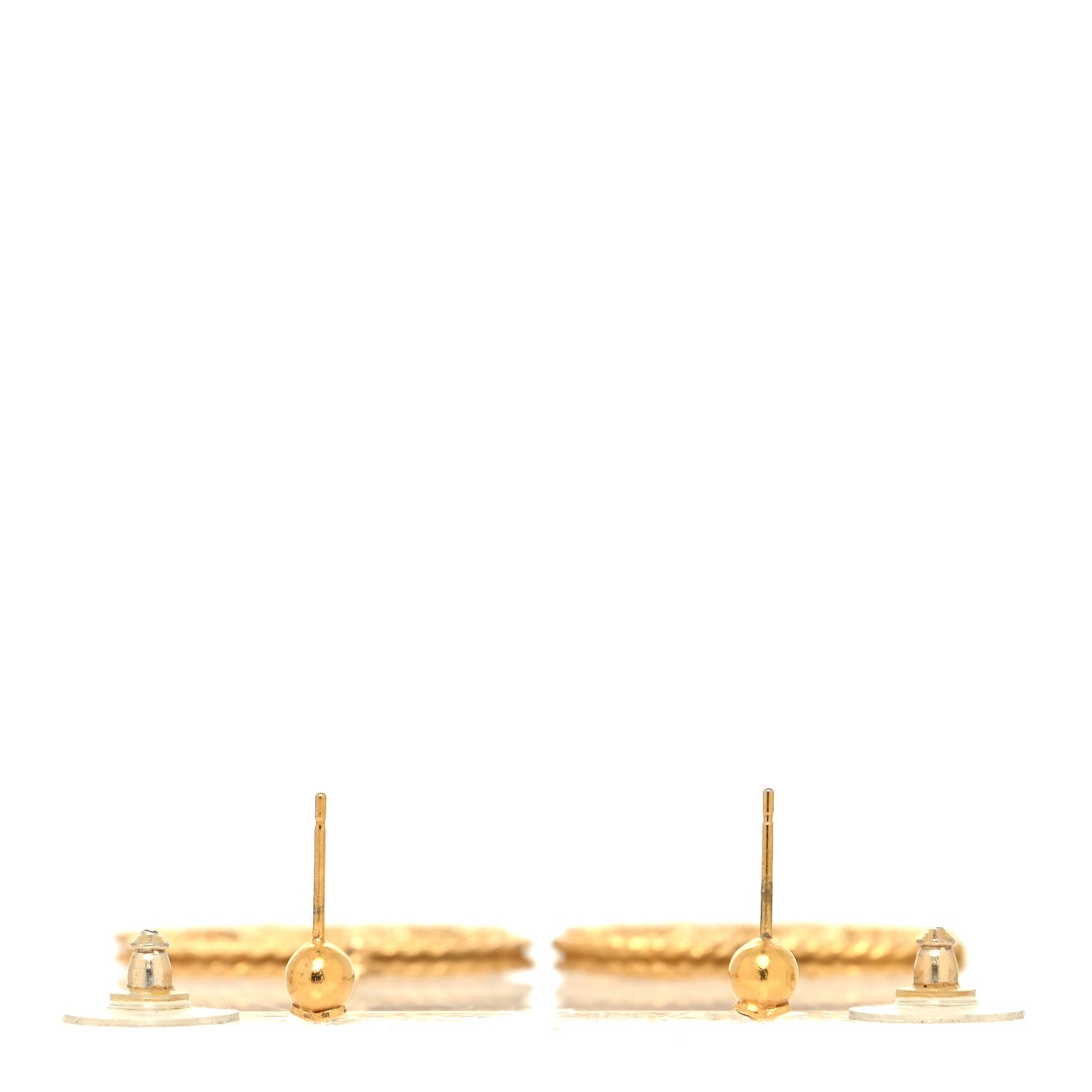 CC Drop Earrings Matte Gold