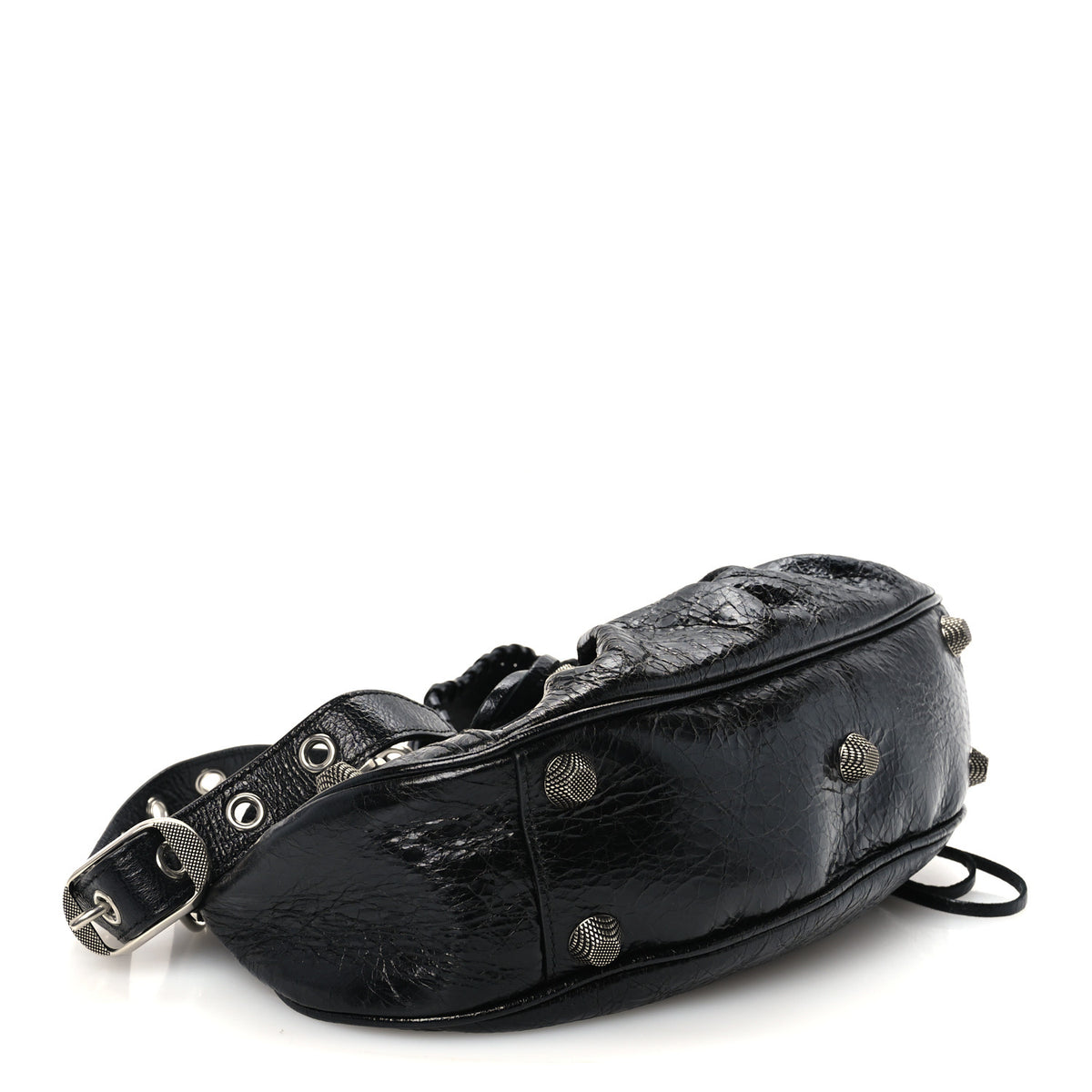 Agneau Arena Small Le Cagole Shoulder Bag Black