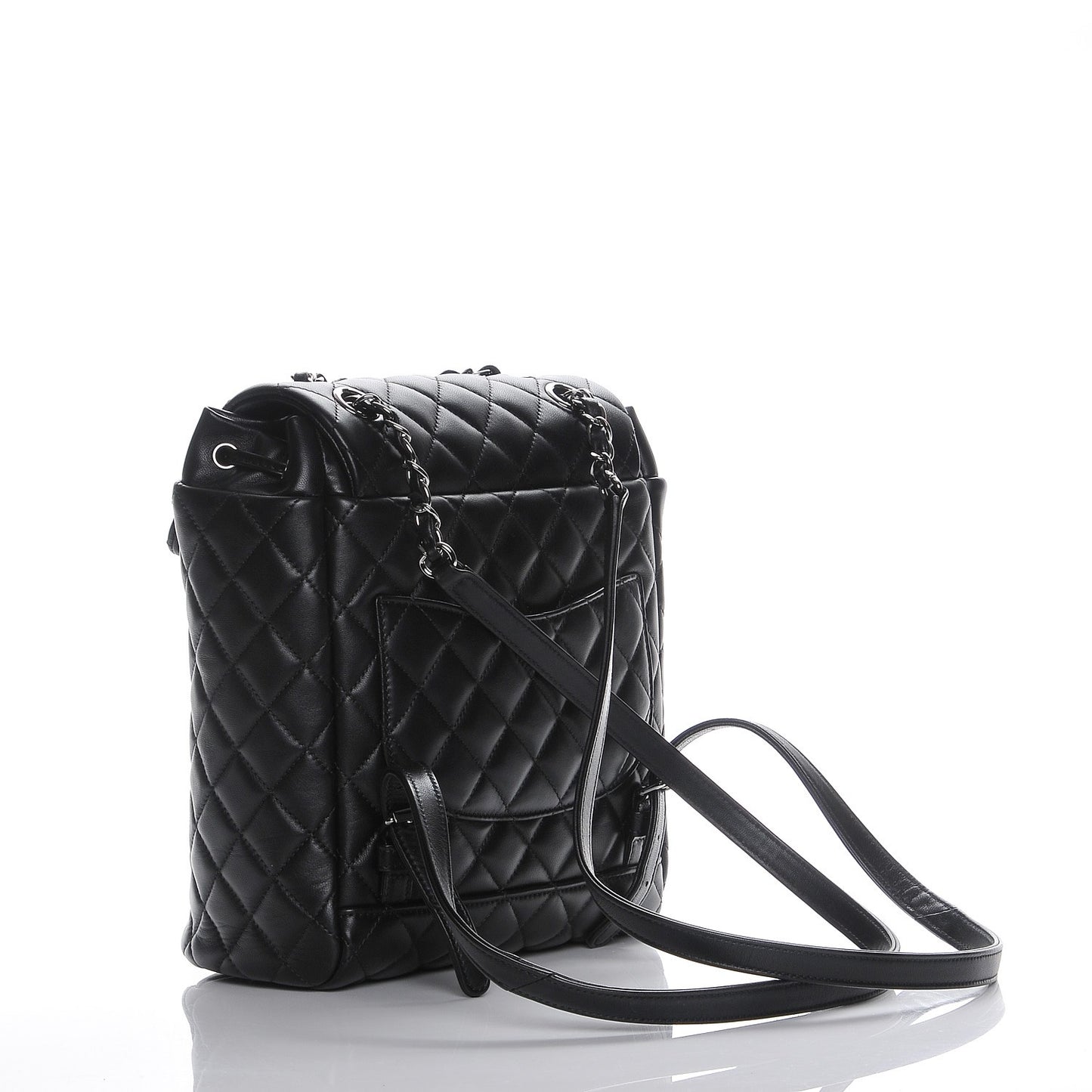 Lambskin Quilted Small Urban Spirit Backpack Black