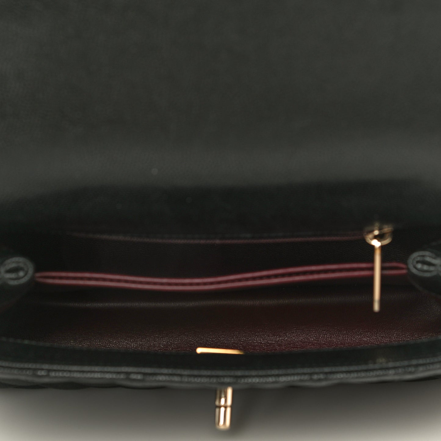 Caviar Quilted Mini Coco Handle Flap Black
