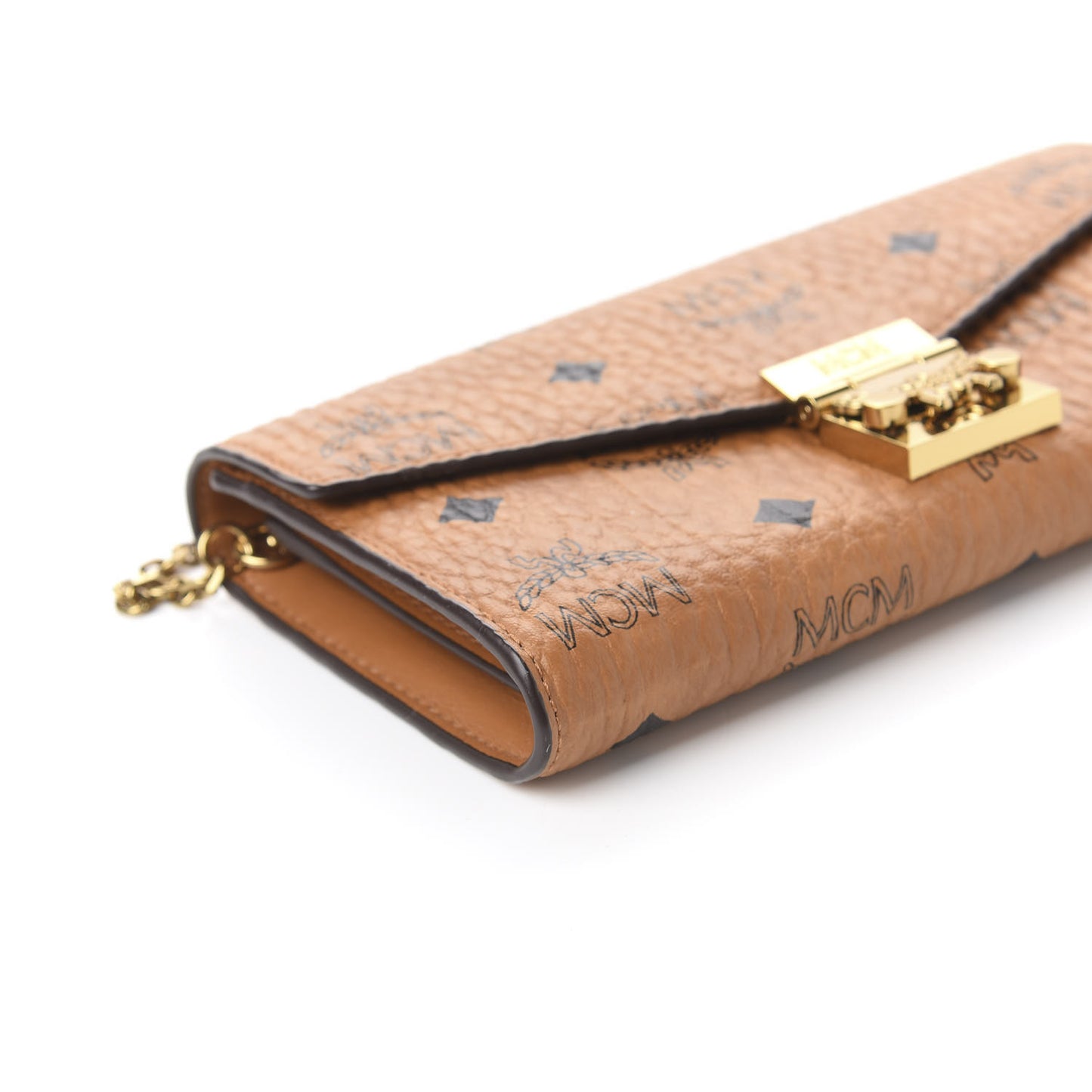 Visetos Large Patricia Wallet On Chain Cognac