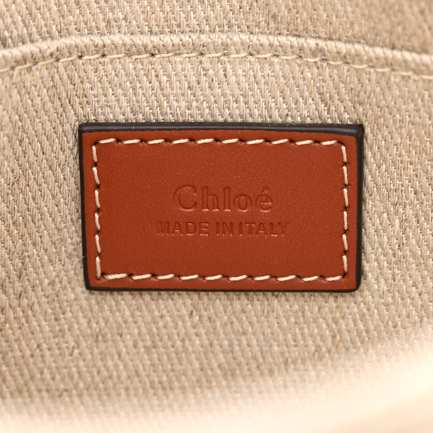 Cotton Calfskin Mini Woody Ribbon Tote White Brown