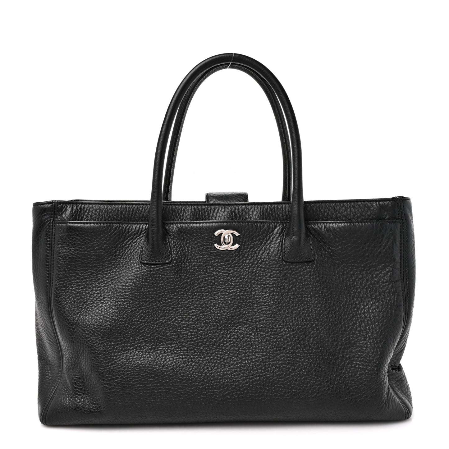 Calfskin Cerf Shopper Tote Black