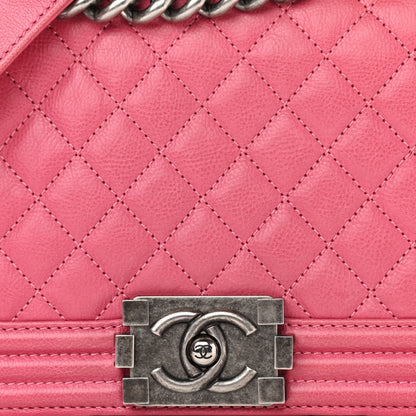 Chanel Calfskin Quilted Medium Boy Flap Pink 8 of 10