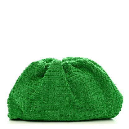 Bottega Veneta Sponge Fabric The Pouch Oversized Clutch Grass 1 of 10